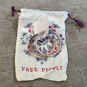 Free People Rose Gold Large  Hoop Earrings